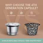 Capsule For Nespresso Reutilisable Inox Refillable Capsule Crema Reusable Refillable Coffee Filter Nespresso Essenza Mini
