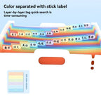 1PC Large Capacity Student Multi Layer Exam Paper Storage Bag, Vertical Scalable Classified Folder