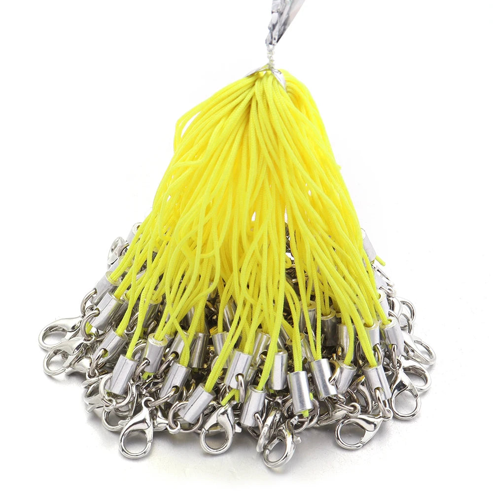 20/100Pcs Lobster Clasp Lanyard Strap Cord Mobile Phone Lanyard Polyester Key Chain Cords Charms Keyring For DIY Jewelry Making