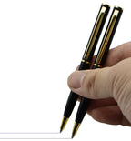 Mini Rotating Pocket-size Ballpoint Pen Metal Material 0.7mm Black Blue Ink Refill Ballpen Office School Supplies Stationery