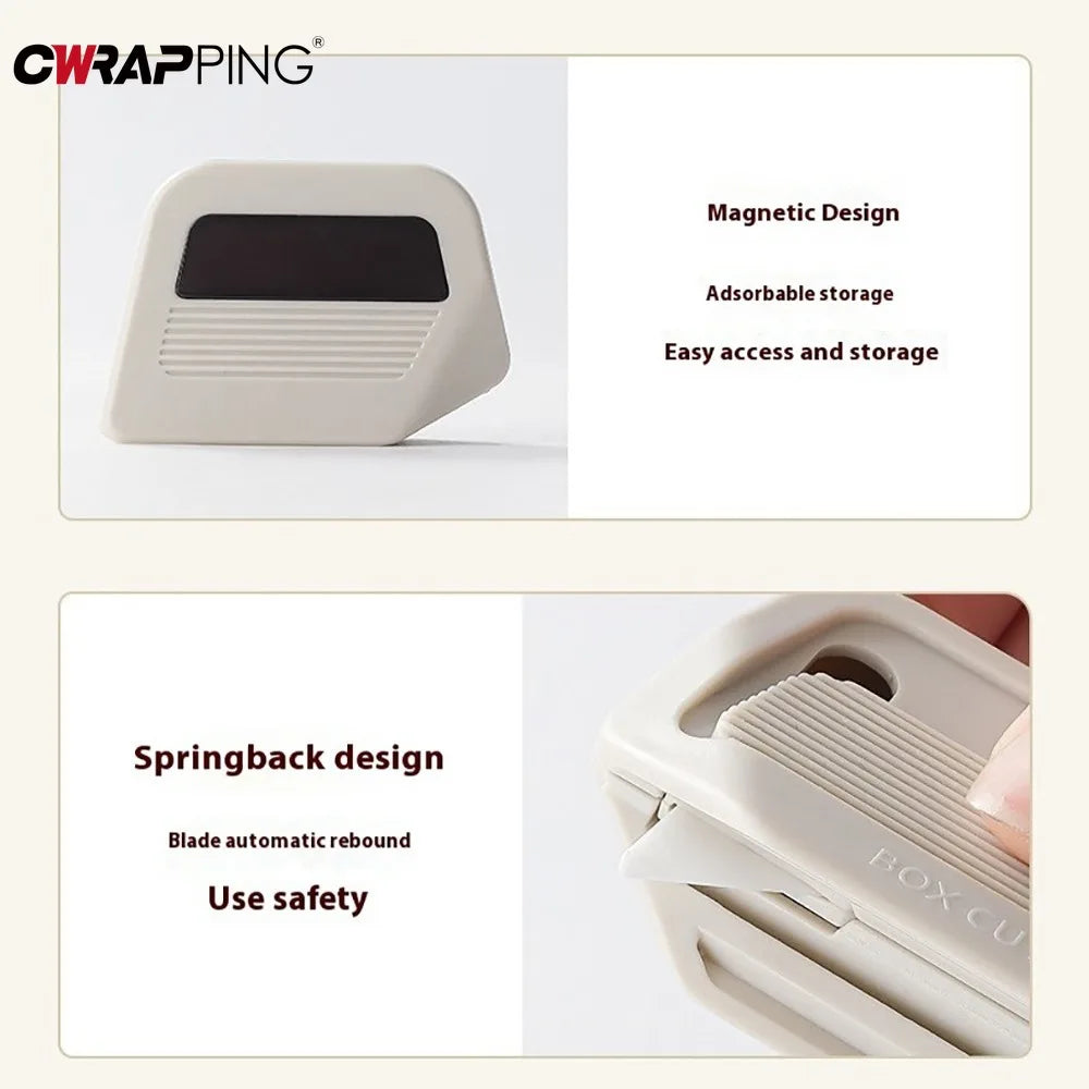 Automatic Retractable Box Cutter Office Supply Stationery Knife School Supplies Letter Opener Cutters Desk Pretty Envelope Paper