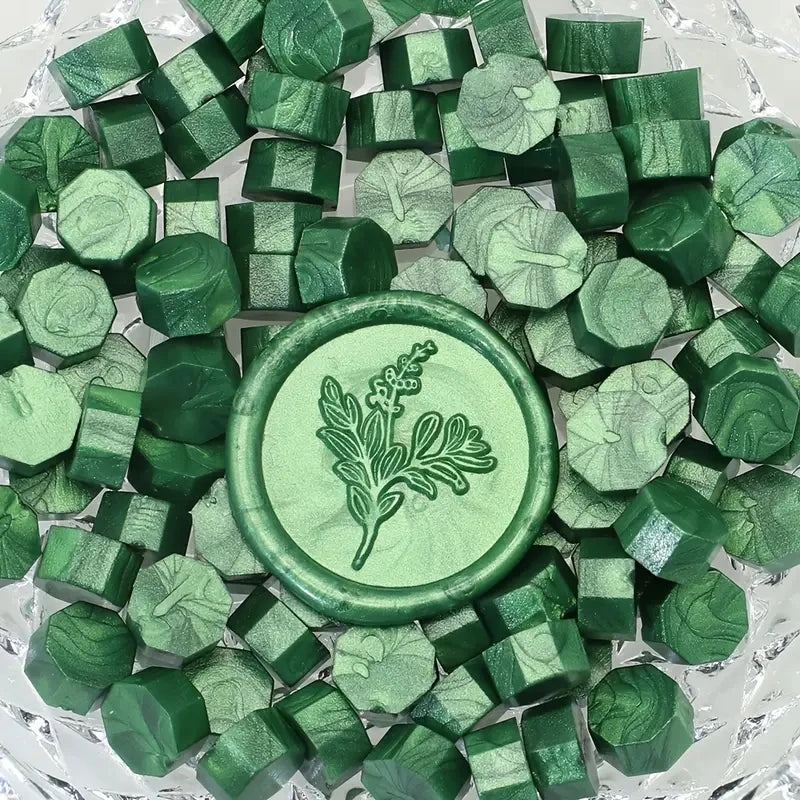 100pcs/bag Octagonal Sealing Wax Beads for Wax Stamps is Suitable for Wedding Invitations, Envelope Cards, Christmas Gift