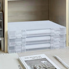 Portable Project Box with Handle – Transparent File Storage Container (8.5 x 11 Inches / A4 Size) – Scrapbooking Organizer