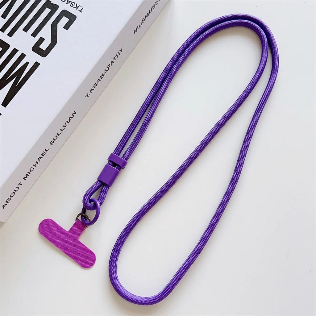 1Pc Universal Long Phone Lanyard Neck Hanging Rope Crossbody Rope With Phone Case Connection Clip