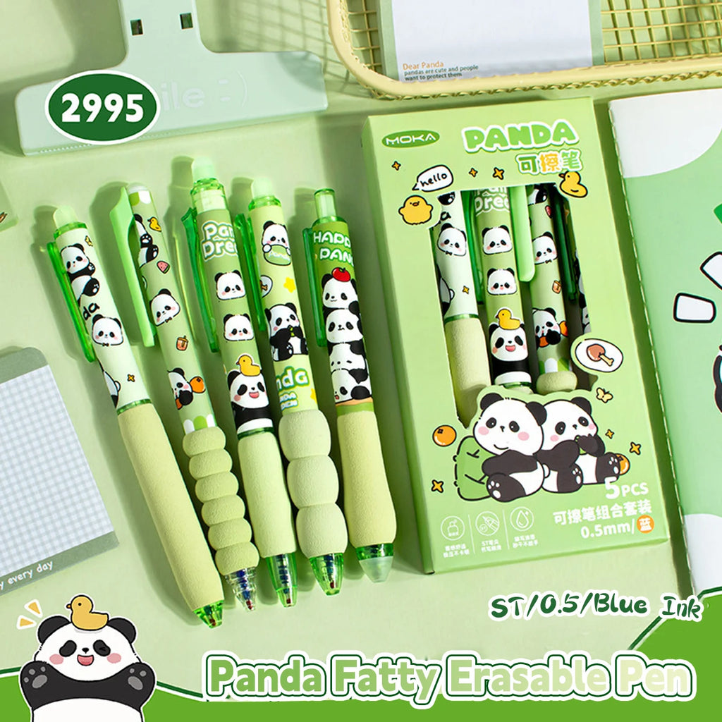 Capybara Erasable Pens 6pcs Refillable Ink Gel Pen Smudge-Free Cute Animal School Supplies for Students Office Stationery Gifts
