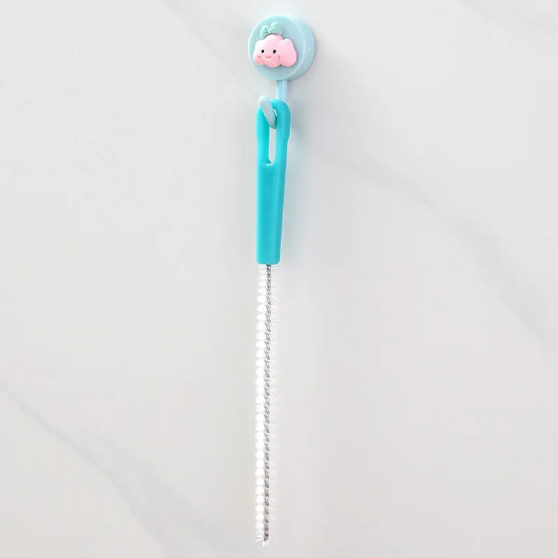 Nylon Spiral Brushes for Straws Glasses Keyboards Jewelry Stainless Steel Feeding Bottle Cleaning Brush High Quality Clean Tools