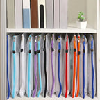 10pcs A4 zipper bag Multi-color waterproof plastic file bag Multi-purpose travel storage office supplies home organizing bag