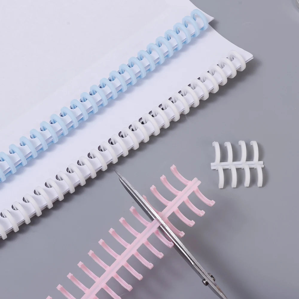 10/1Pcs 30Holes Detachable Buckle Loose-leaf Paper Book Circle Ring Scrapbook Album Binder Spiral A4 A5 B5 Notebook Binding Clip