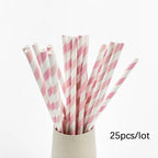Pink bow Birthday Disposable Tableware Set Paper Plates Cups Napkins Girls Party Decoration Supplies