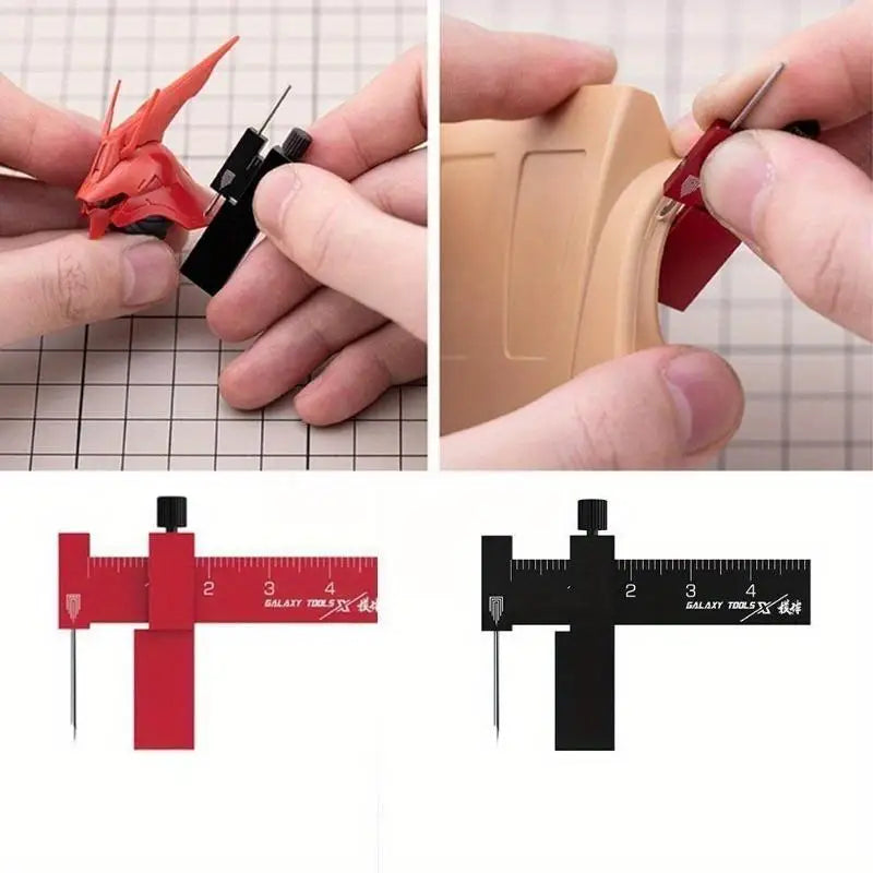 1PC Carving Ruler Mini T Square Isometric Parallel Marker Model Assistant Tool Needle