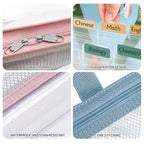 13 Layers A4 Transparent Handheld Accordion File Folder With Label Student Office Paper Organizer