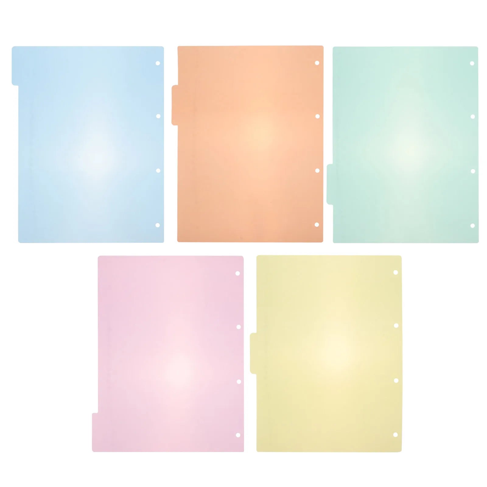 10Pcs Bright Colorful Index Dividers Label Set Smooth Surface High-Quality Paper Tab for Office School Binder Organization Index