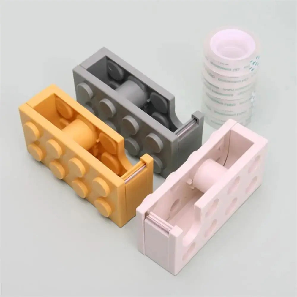 Building Block Adhesive Tape Holder Paper Tape Masking Tape Tape Dispenser Multi-color Plastic Roller Tape Holder