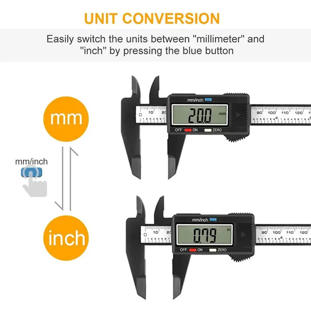 Digital Electronic Vernier Caliper 150mm Tattoo Eyebrow Ruler Measuring Tool 6 Inch LCD Microblading Micrometer Measurement Tool
