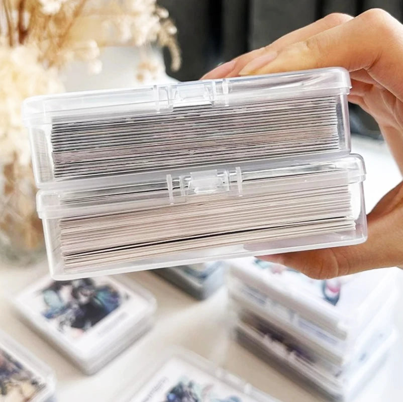 New Transparent  Photo Card Holder Box Idol Photo Storage Case Plastic Kpop Albums Photocard Small Card Collection Organizer