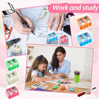 1/4 Pcs Dual Holes Eyeliner Sharpener, Compact Makeup Pencil Sharpeners, Makeup Pencil Sharpener for Eyeliner Lip Liner Pencils