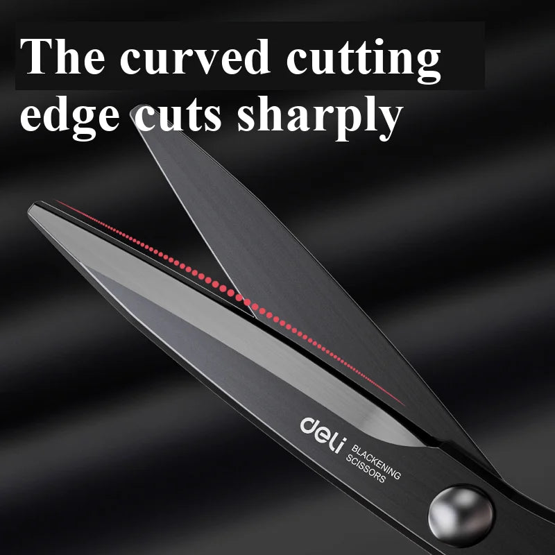 Deli 77757/6027 Stainless Steel Scissors 220mm/184mm Multi-function Household Office Tailor's Hand Scissors Cutting Paper Fabric