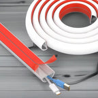 1PC 3/5M Self-Adhesive PVC Cable Management Strip Decorative Wire Protection Strip Suitable for Covering Wires on Walls Floors