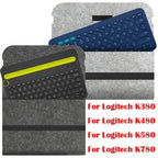 Felt Wireless Keyboard Storage Bag Dustproof Anti Shock Carrying Case Lightweight Portable for Logitech K380 K480 K580 K780