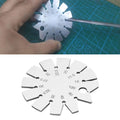 Bevel Angle Gauge Stainless Steel Oblique Edges Protractor for Knife Blade Measuring 15-120 Degree Knife Bevel Gauge