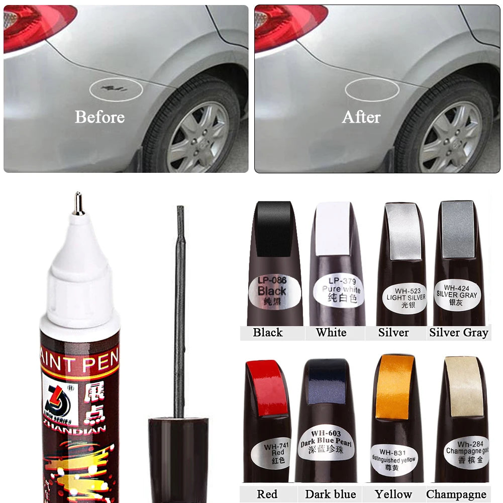 New 12ml Car Paint Pen Waterpoof & Durable Car Repair Pen Auto Liquid Scratch Repair Paint Professional Scratch Repair Tool