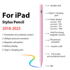 For Apple Pencil Stylus for iPad A16 Air 11 5 4 Pro 11th 13 12.9 M5 M4 M3 M2 Pens 10 9 8 10th 9th Generation Mini 7 6 Touch Pen