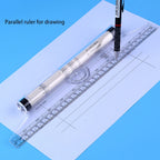 30cm/15cm drawing parallel ruler, roller balance ruler multifunctional drawing design, drawing ruler tool