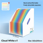 1PC Large Capacity Student Multi Layer Exam Paper Storage Bag, Vertical Scalable Classified Folder