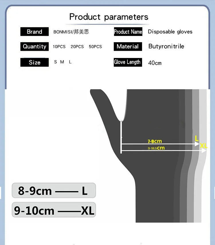 58cm Dish Washing Household Scrubbe Repeatable Kitchen Tool Waterproof Acid and Alkali Resistant Long Natural Latex Gloves