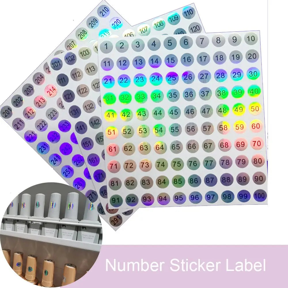 1-500 Classification Sticky Craft Package Label Distinguish Diamond Paint Storage Tags Digital Label Number Stickers Waterproof