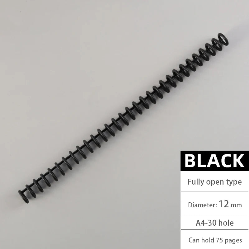 10Pcs A4/B5 Soft Plastic Loop Wire Binding Rings for Loose-Leaf Notebooks Spiral Coil Binding Strips Fastener Rings
