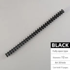 10Pcs A4/B5 Soft Plastic Loop Wire Binding Rings for Loose-Leaf Notebooks Spiral Coil Binding Strips Fastener Rings
