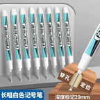 0.7/1.0/1.5/3.0mm White Marker Pens Oily Waterproof Permanent Paint Markers For Wood Plastic Leather Glass Stone Metal Supplies