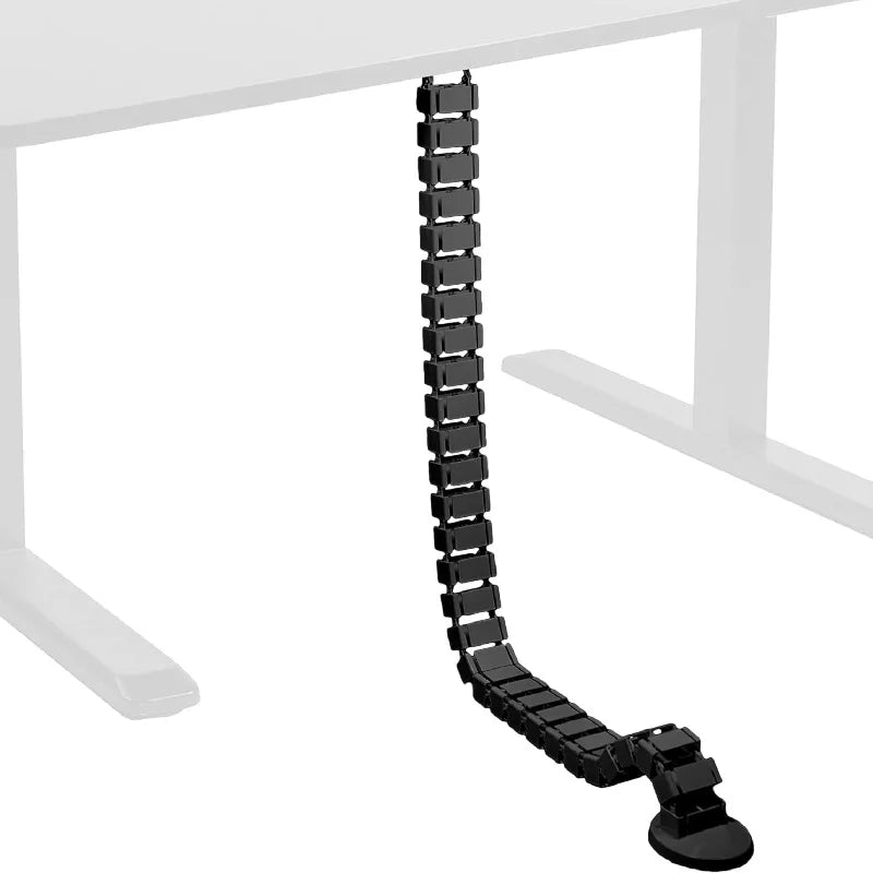 Wire Spine Cable Sleeve Under Desk Cable Tray Wire Management Workstation Snake Wire Organizer Management Cleaning Pipe Conduit