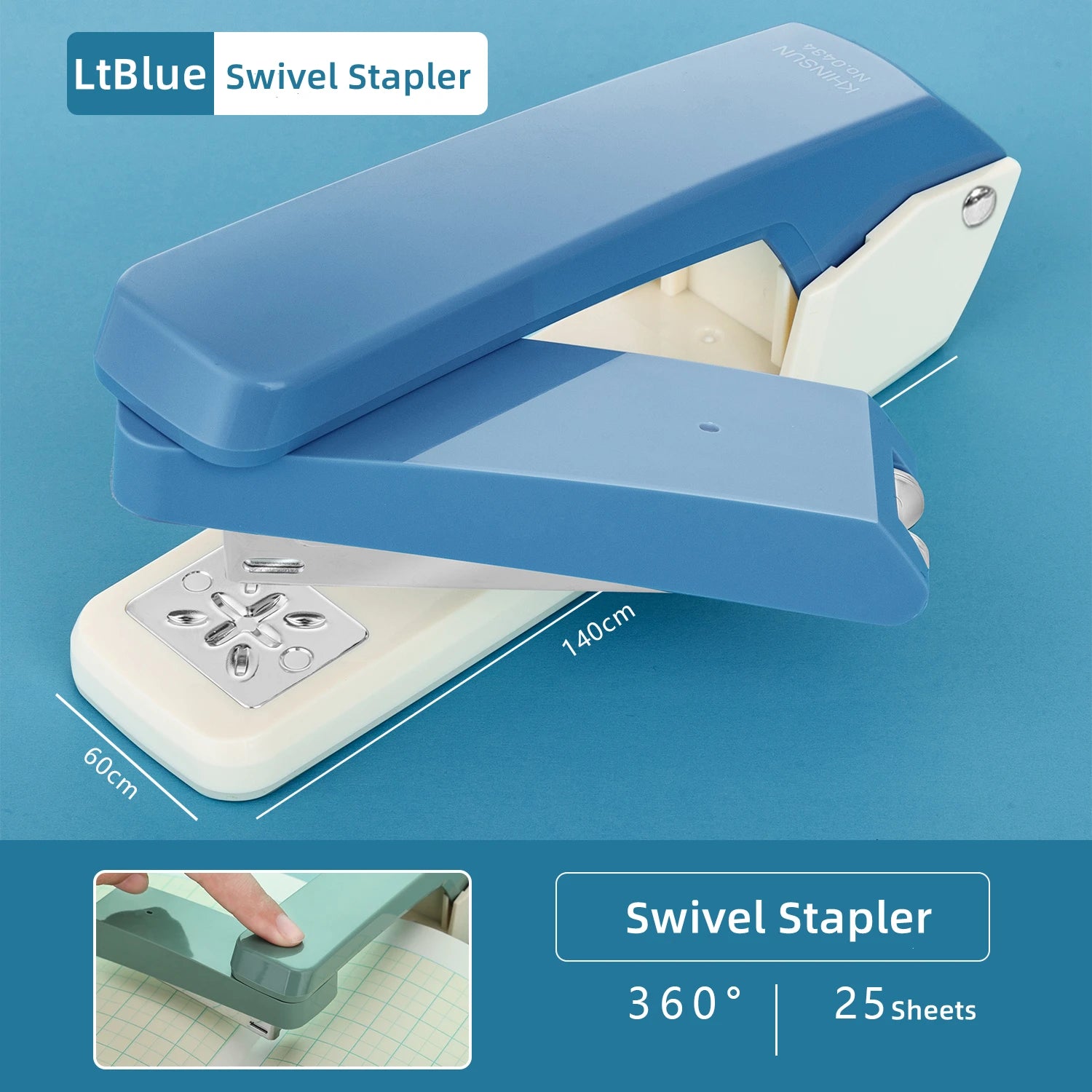 24/6 Durable Swivel Stapler Manual Office Stapling Machine Paper Binding Tool for Business And School Supplies