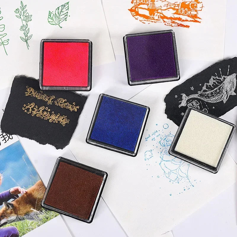 15 Colors Cute Inkpad Craft Oil Based DIY Ink Pads for Rubber Stamps Fabric Scrapbook Wedding Decor Fingerprint Stamp Pad