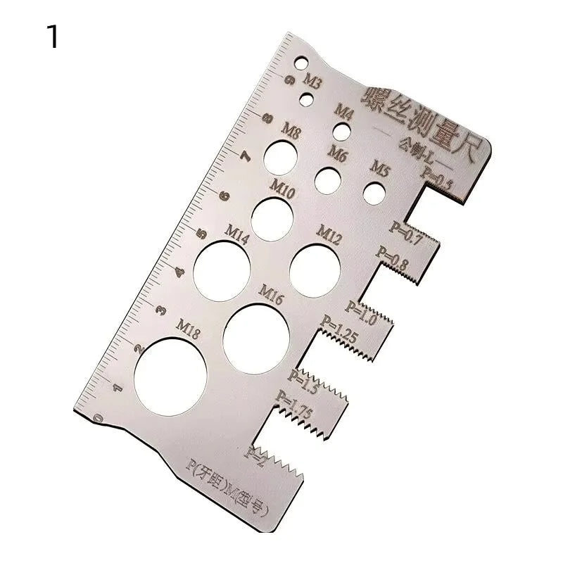 NEW Screw Thread Pitch Gauge Ruler Measuring Tool Bolt Nut Metric Machining Threads Screw Cutting Gauge Angle Model Measuring