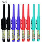 8Pcs 45mm Waterproof Long Head Nib Deep Hole Markers Pen Tile Carpenter Pen Multi-purpose for Woodworking Black/Blue/Red Ink