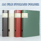 Clear PP A4 File Folder 4-Hole D-Ring Punch Binder Quick-Lock Lever Arch File - Hanging File Folders for Organizing