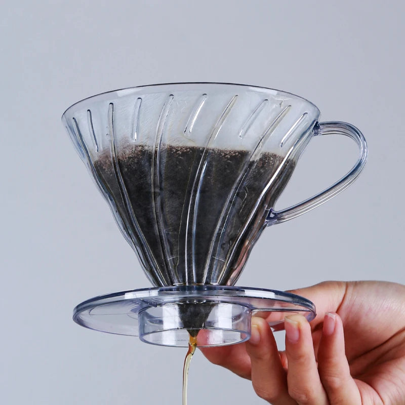 Hot Selling V Shaped 60 Degrees Coffee Maker Set Pour-over Coffee Filter Cup Spiral Hand Filter Cup