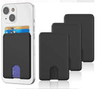 HOMEFISH Phone Holder Sticker Credit Card Holder Adhesive Soft Silicone Mobile Phone Wallet Compatible for Iphone Android