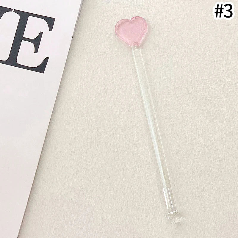 Glass Stirring Rod Moon Star Shape Stir Bar Coffee Cocktail Mixing Sticks Home Party Transparent Aesthetic Cocktail Muddler