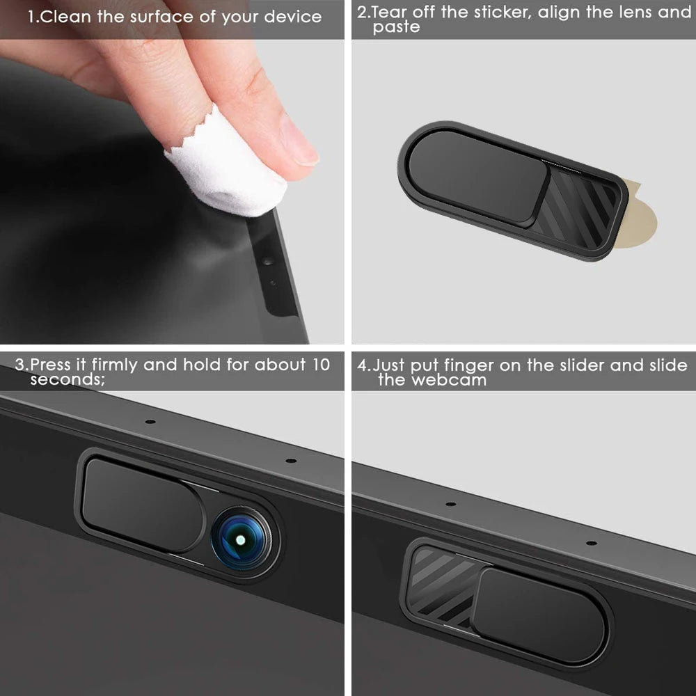 5/1Pcs New Webcam Cover Ultra Thin Slide Privacy Protector Camera Shutter Cap For iPhone 15 14 13 12 Pro iPad Phones Laptops