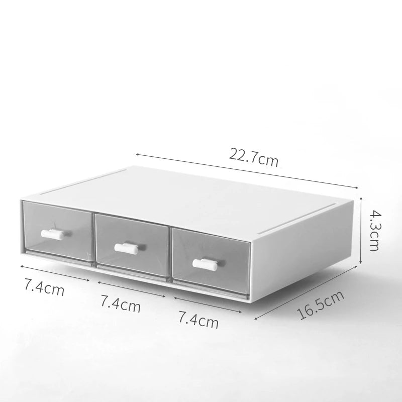 Desk Storage Drawers Desk Document Sundries Holder Cosmetic Desktop Organizer Box Cabinet Home Office Stationery Stackable Box