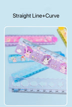 2Pcs Random 30cm Multi functional Foldable Ruler for Student Drawing Pattern Ruler
