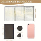 Lot of 1/2/3 Black Assurance Card Pouch - Certificate of Registration Protection Case Transparent Plastic Wallet for Documents