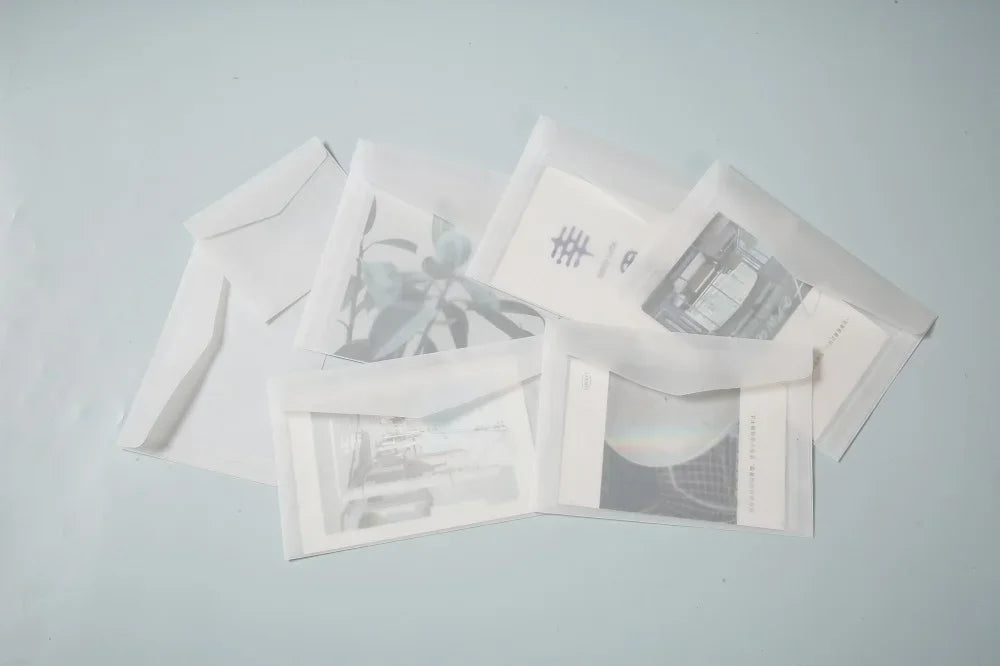 50pcs/lot Translucent Envelopes European Sulfuric Acid Paper Envelope for Wedding Invitation Business Supplies Giftbox Storage