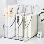 Acrylic A4 Storage Filing Box for Documents Plastic Paper File Organizer Vertical Magazine Rack Desk Folder Desktop Supplies