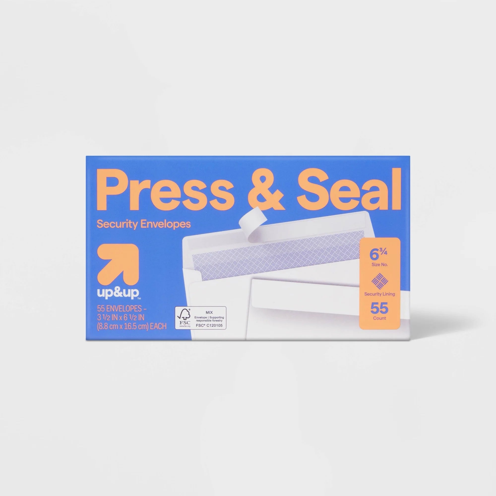 110ct White Press And Seal Security Envelopes, Self-Seal Mailing Letter Covers For Office Business Use