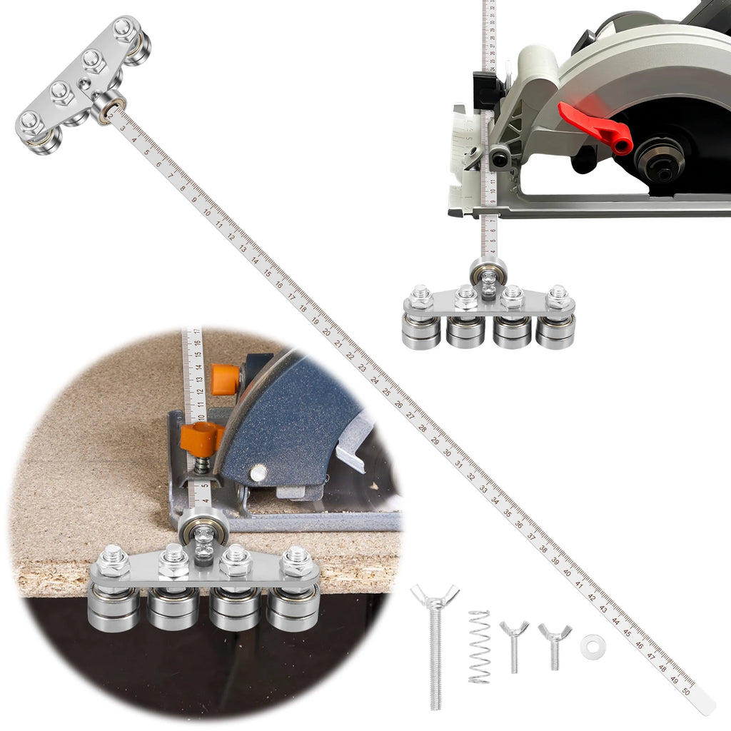 Positioning Calipers for Precise Measurements Easy Wood Cutting Precision Cutting Guide for Circular Saws Adjustable Guide Rail